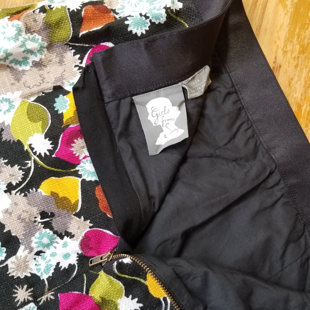 Anthropologie Girls from Savoy Womens Floral Pencil Skirt Size 6 - Picture 6 of 9
